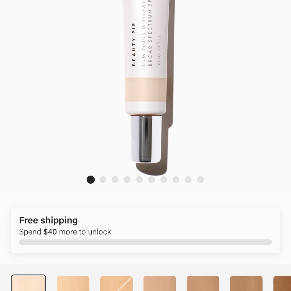 LAST CALL Beauty Pie Luminous Mineral Skin Tint SPF + Foundation In One FAIR